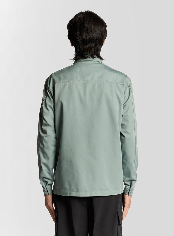 LYLE & SCOTT Multi Pocket Full Zip Overshirt Cold Mint - MAISONDEFASHION.COM