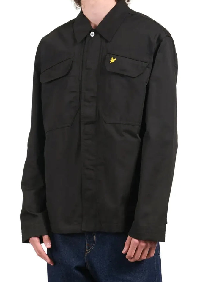 LYLE & SCOTT Multi Pocket Overshirt Jet Black - MAISONDEFASHION.COM