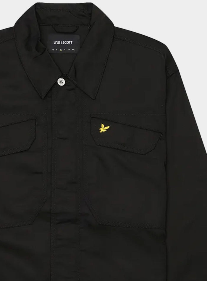 LYLE & SCOTT Multi Pocket Overshirt Jet Black - MAISONDEFASHION.COM