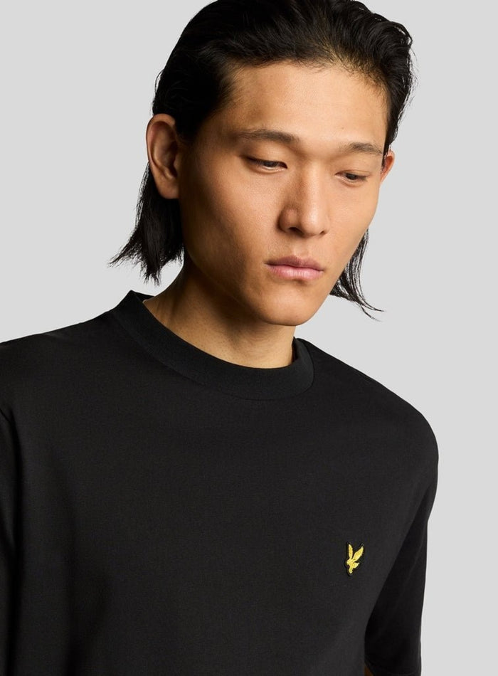 LYLE & SCOTT Oversized Cotton Crew Neck T-Shirt Jet Black - MAISONDEFASHION.COM