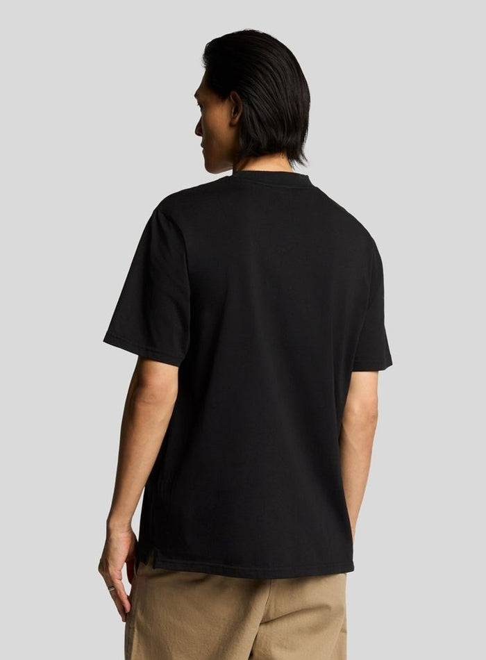 LYLE & SCOTT Oversized Cotton Crew Neck T-Shirt Jet Black - MAISONDEFASHION.COM