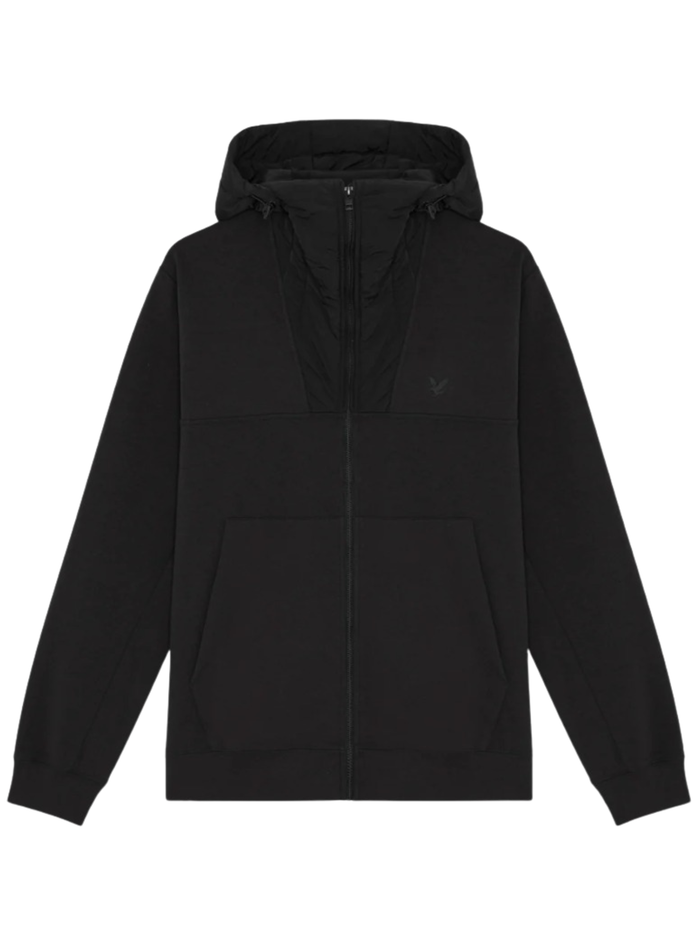 LYLE & SCOTT Panelled Hybrid Jacket Black Ice - MAISONDEFASHION.COM