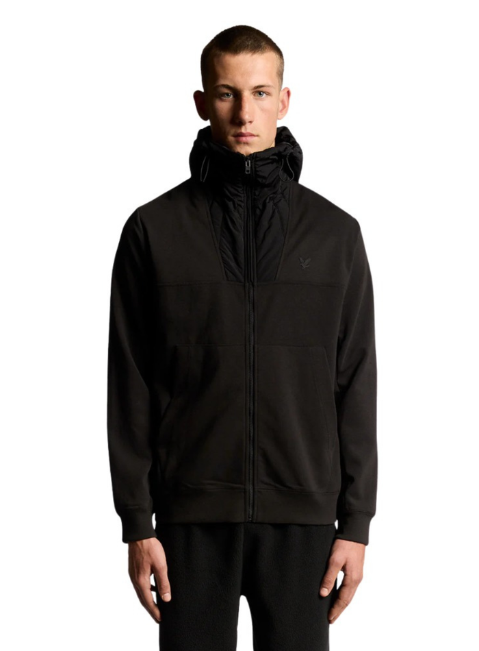 LYLE & SCOTT Panelled Hybrid Jacket Black Ice - MAISONDEFASHION.COM