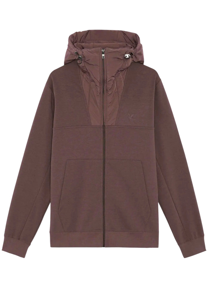 LYLE & SCOTT Panelled Hybrid Jacket Espresso - MAISONDEFASHION.COM