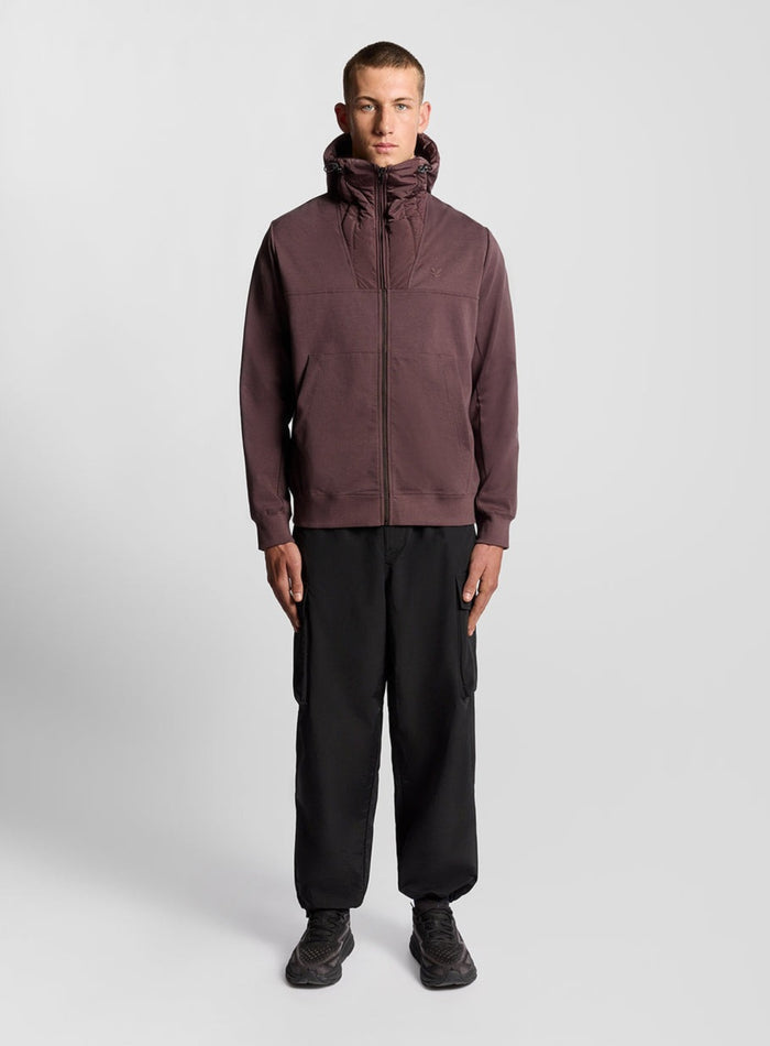 LYLE & SCOTT Panelled Hybrid Jacket Espresso - MAISONDEFASHION.COM