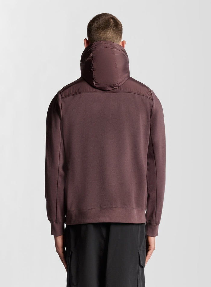 LYLE & SCOTT Panelled Hybrid Jacket Espresso - MAISONDEFASHION.COM