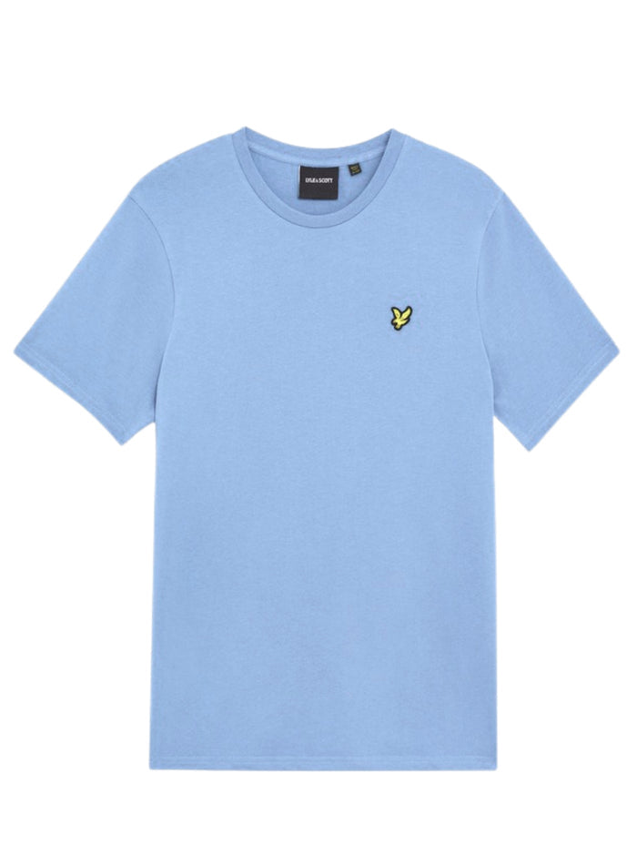 LYLE SCOTT Plain Cotton Crew Neck T-Shirt Opal Blue - MAISONDEFASHION.COM