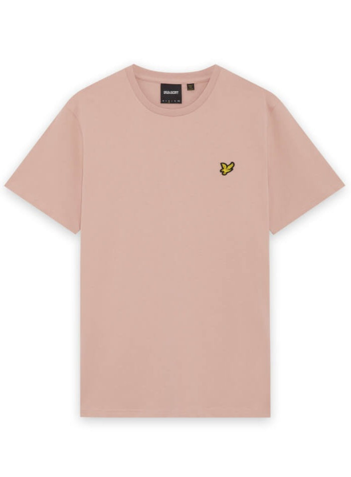 LYLE & SCOTT Plain Cotton Crew Neck T-Shirt Pink Grapefruit - MAISONDEFASHION.COM