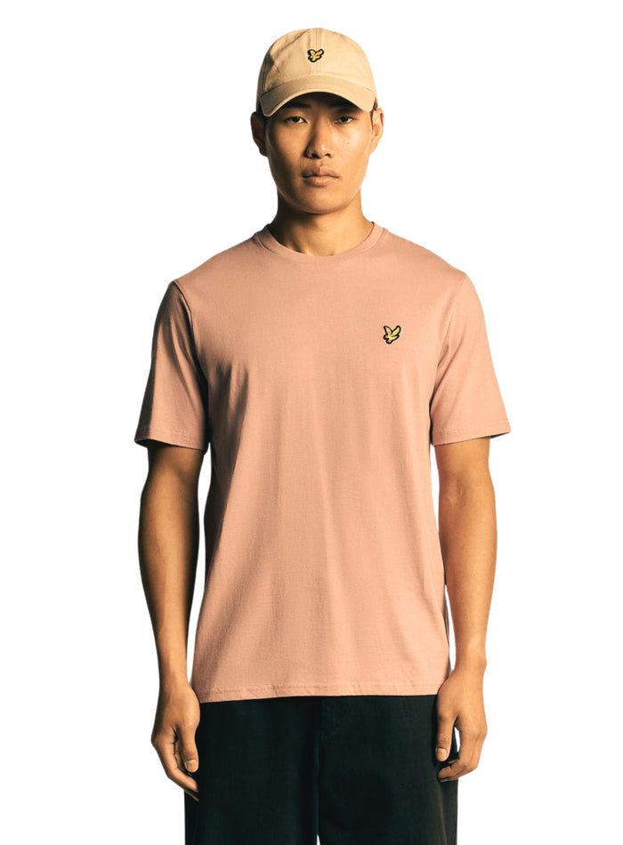 LYLE & SCOTT Plain Cotton Crew Neck T-Shirt Pink Grapefruit - MAISONDEFASHION.COM