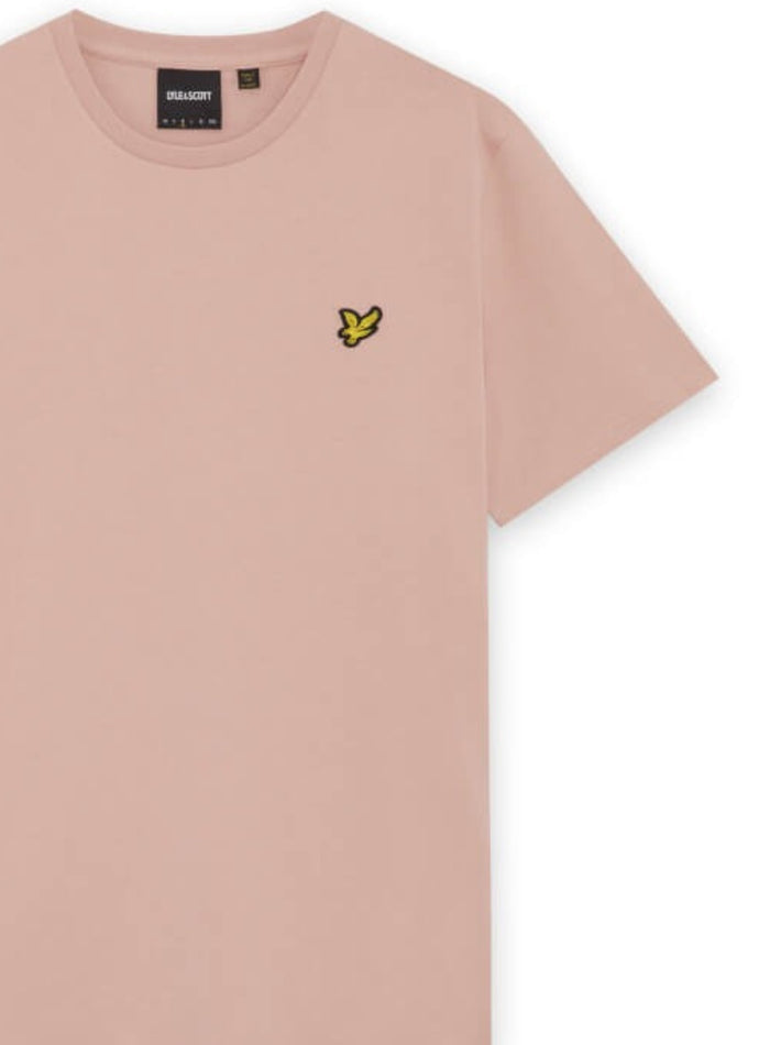 LYLE & SCOTT Plain Cotton Crew Neck T-Shirt Pink Grapefruit - MAISONDEFASHION.COM