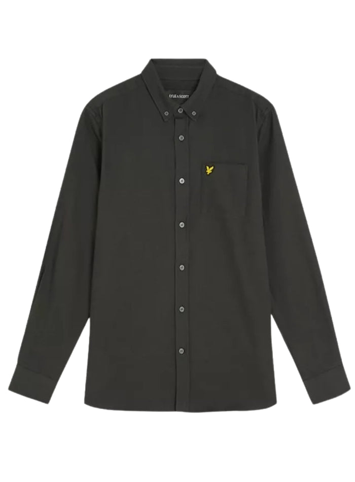 LYLE & SCOTT Plain Flannel Shirt Shadow - MAISONDEFASHION.COM