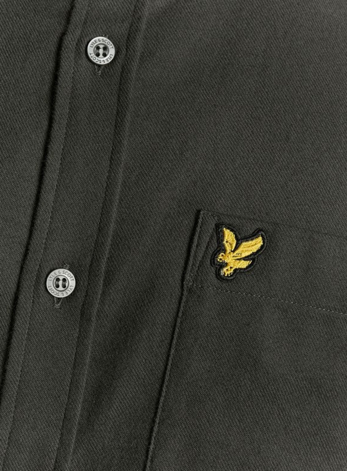 LYLE & SCOTT Plain Flannel Shirt Shadow - MAISONDEFASHION.COM
