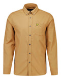 LYLE & SCOTT Plain Flannel Shirt Tigers Eye Orange - MAISONDEFASHION.COM