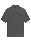 LYLE & SCOTT Plain Organic Cotton Polo Shirt Gunmetal - MAISONDEFASHION.COM