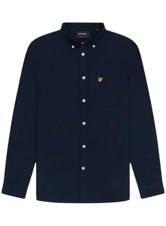 LYLE & SCOTT Plain Oxford Shirt Dark Navy - MAISONDEFASHION.COM