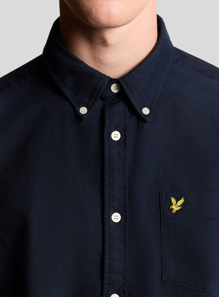 LYLE & SCOTT Plain Oxford Shirt Dark Navy - MAISONDEFASHION.COM