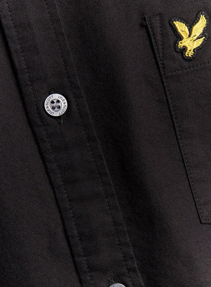 LYLE & SCOTT Plain Oxford Shirt Jet Black - MAISONDEFASHION.COM