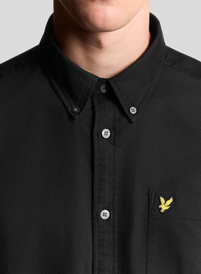 LYLE & SCOTT Plain Oxford Shirt Jet Black - MAISONDEFASHION.COM