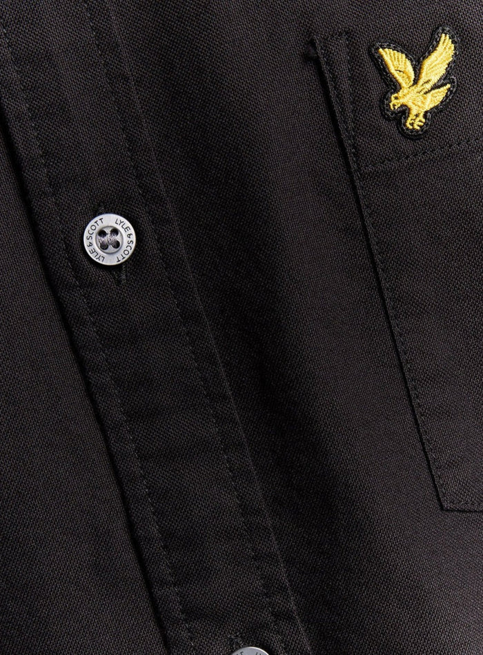 LYLE & SCOTT Plain Oxford Shirt Jet Black - MAISONDEFASHION.COM