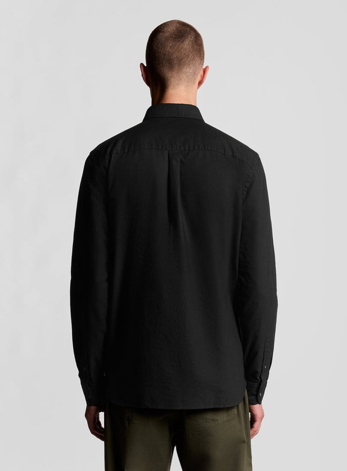LYLE & SCOTT Plain Oxford Shirt Jet Black - MAISONDEFASHION.COM