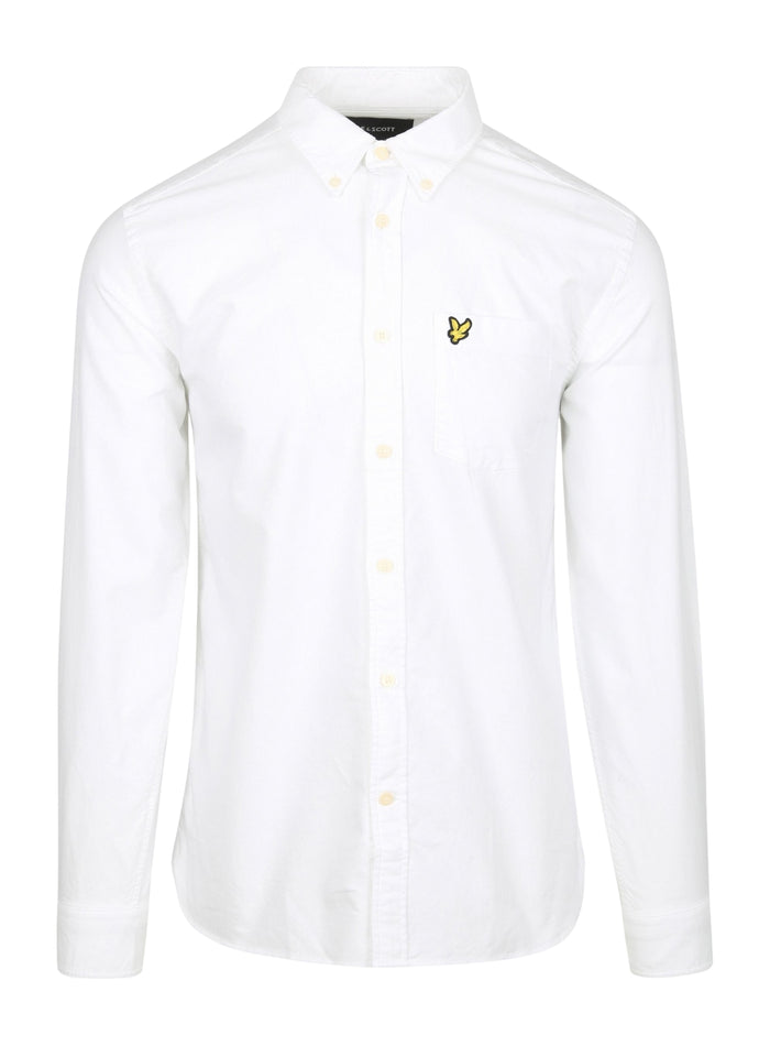 LYLE & SCOTT Plain Oxford Shirt White - MAISONDEFASHION.COM