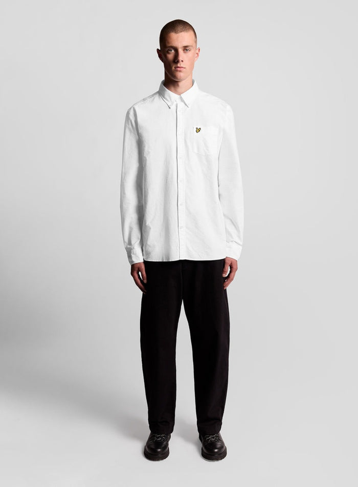 LYLE & SCOTT Plain Oxford Shirt White - MAISONDEFASHION.COM