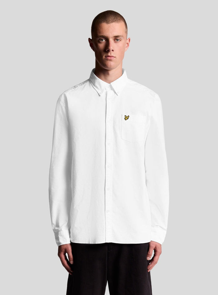 LYLE & SCOTT Plain Oxford Shirt White - MAISONDEFASHION.COM