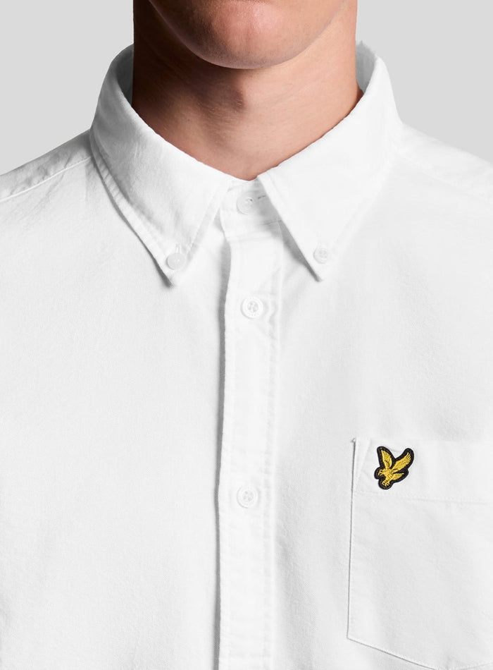 LYLE & SCOTT Plain Oxford Shirt White - MAISONDEFASHION.COM