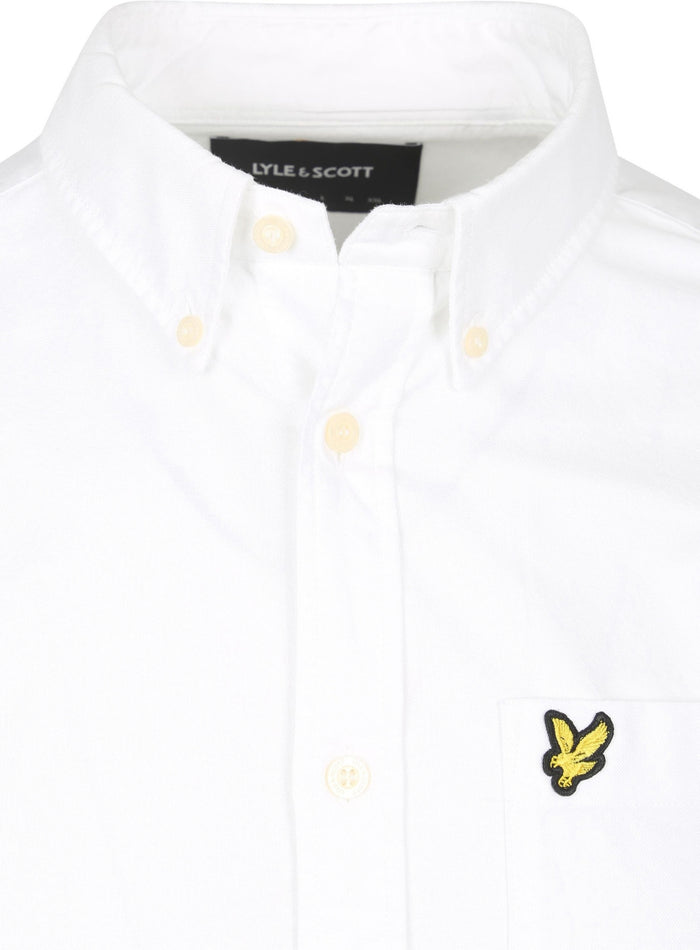 LYLE & SCOTT Plain Oxford Shirt White - MAISONDEFASHION.COM