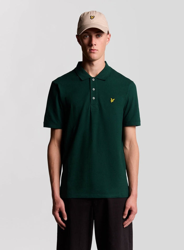 LYLE & SCOTT Plain Polo Shirt Dark Green - MAISONDEFASHION.COM