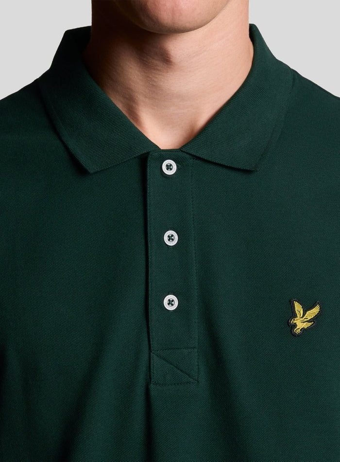 LYLE & SCOTT Plain Polo Shirt Dark Green - MAISONDEFASHION.COM