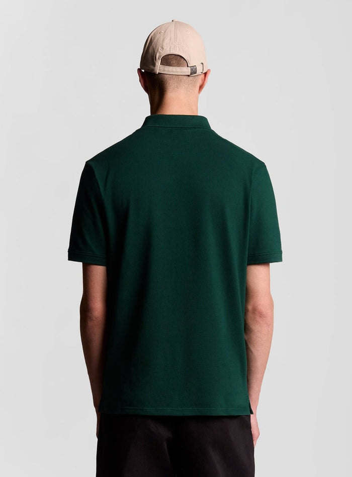 LYLE & SCOTT Plain Polo Shirt Dark Green - MAISONDEFASHION.COM