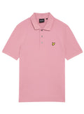 LYLE & SCOTT Plain Polo Shirt Garden Rose - MAISONDEFASHION.COM