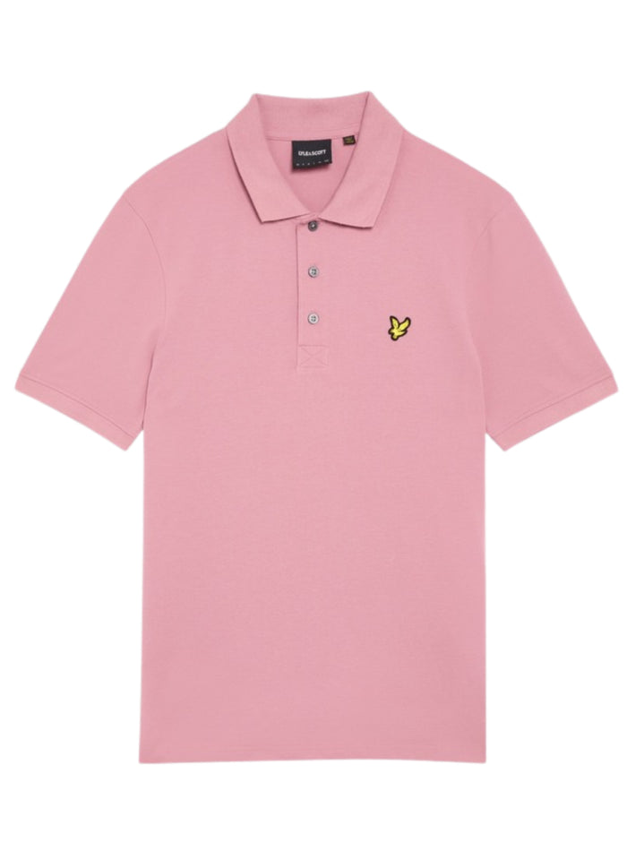 LYLE & SCOTT Plain Polo Shirt Garden Rose - MAISONDEFASHION.COM