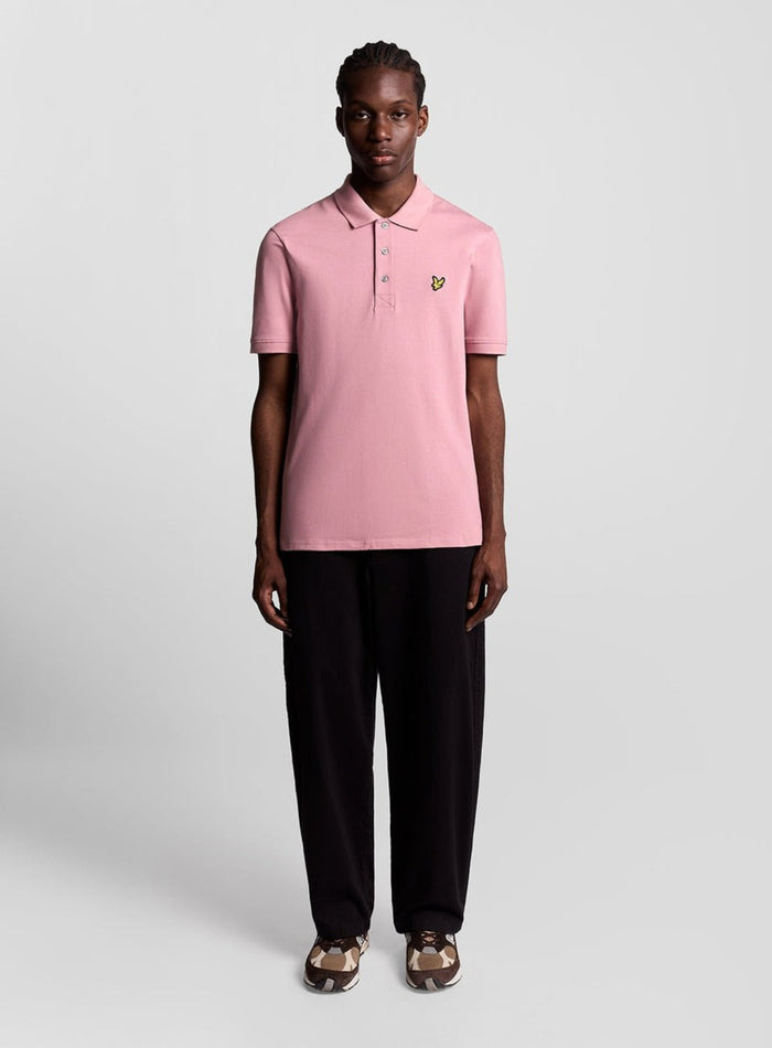 LYLE & SCOTT Plain Polo Shirt Garden Rose - MAISONDEFASHION.COM