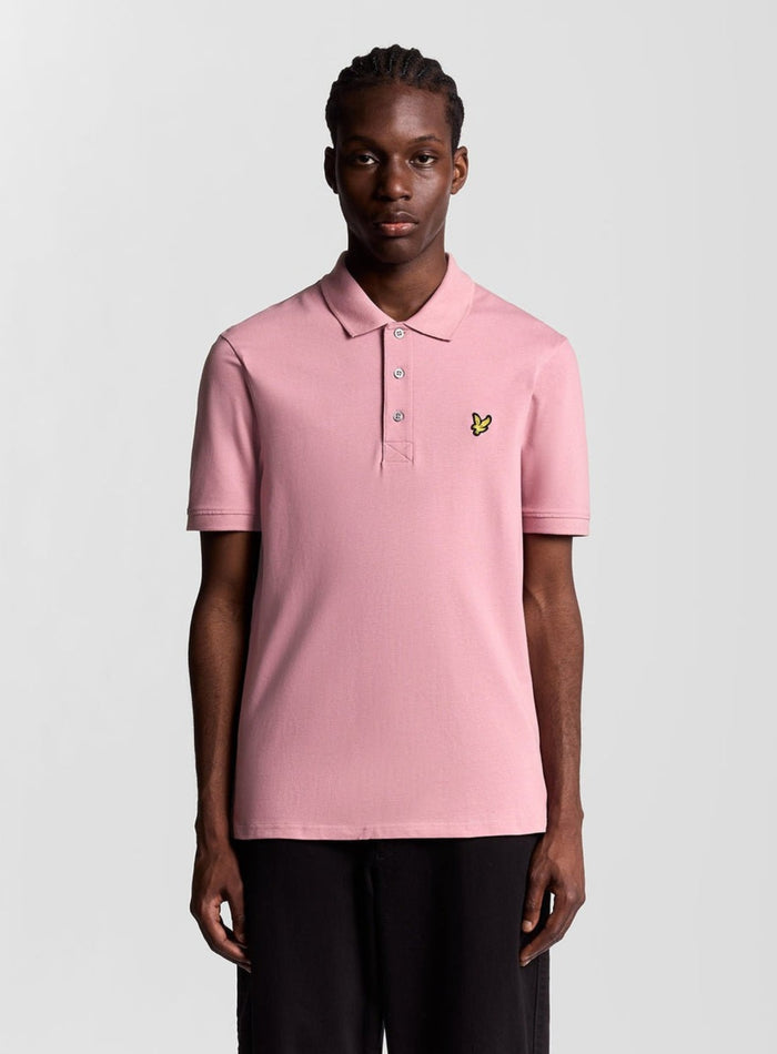 LYLE & SCOTT Plain Polo Shirt Garden Rose - MAISONDEFASHION.COM