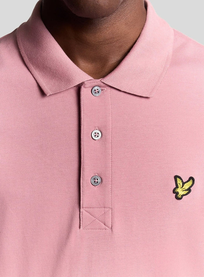 LYLE & SCOTT Plain Polo Shirt Garden Rose - MAISONDEFASHION.COM