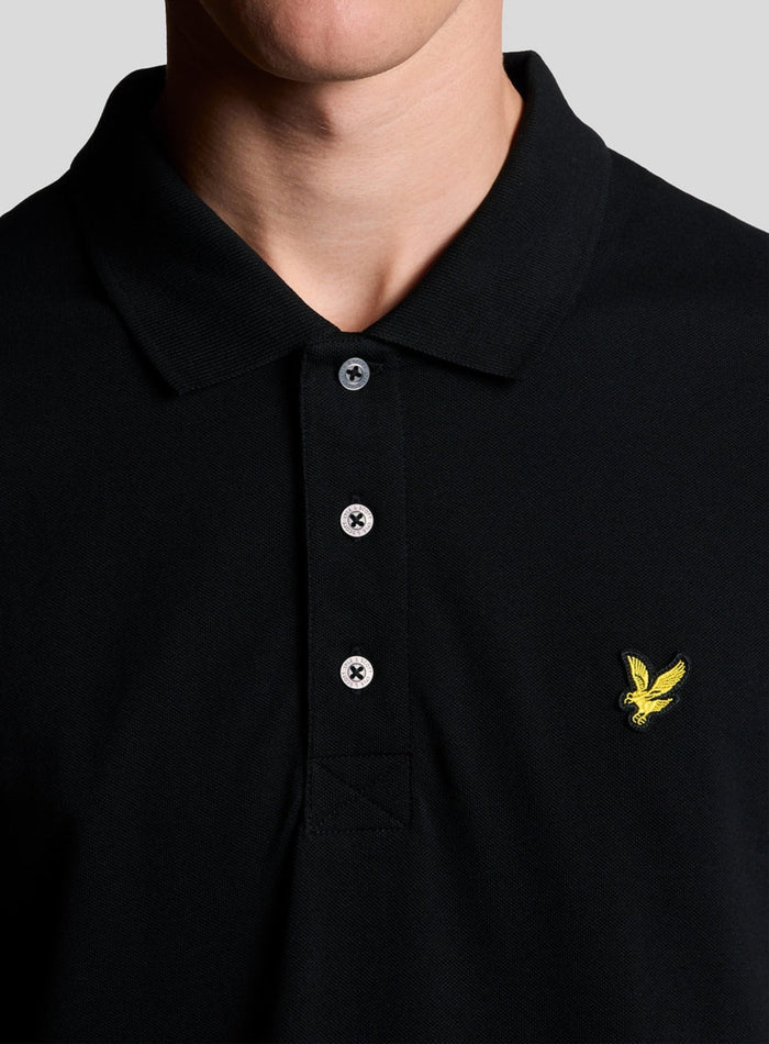 LYLE & SCOTT Plain Polo Shirt Jet Black - MAISONDEFASHION.COM