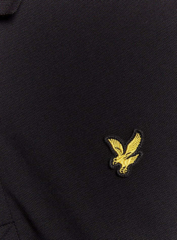LYLE & SCOTT Plain Polo Shirt Jet Black - MAISONDEFASHION.COM