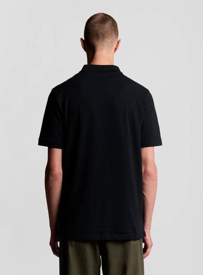 LYLE & SCOTT Plain Polo Shirt Jet Black - MAISONDEFASHION.COM