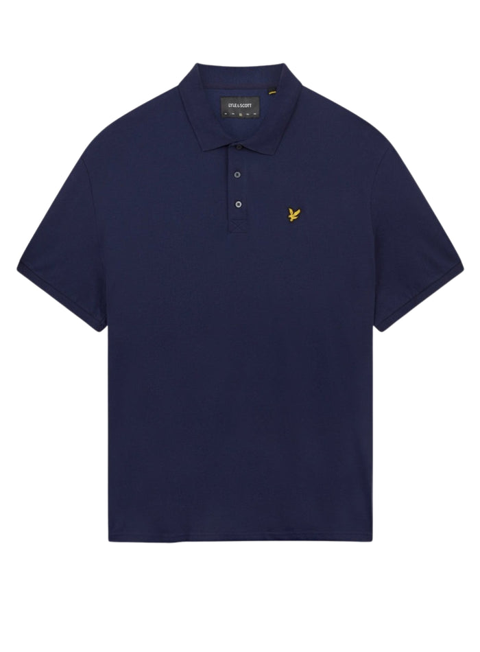 LYLE & SCOTT Plain Polo Shirt Navy - MAISONDEFASHION.COM