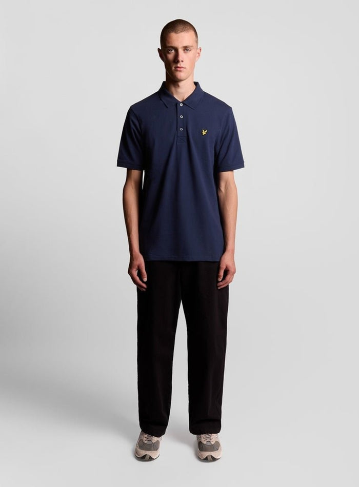 LYLE & SCOTT Plain Polo Shirt Navy - MAISONDEFASHION.COM
