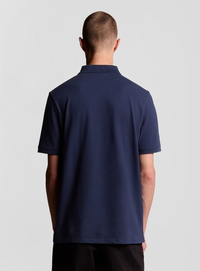 LYLE & SCOTT Plain Polo Shirt Navy - MAISONDEFASHION.COM