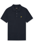 LYLE & SCOTT Popcorn Jacquard Polo Shirt Dark Navy - MAISONDEFASHION.COM