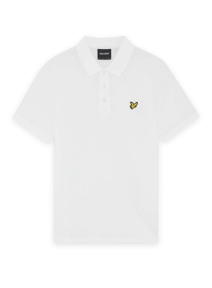 LYLE & SCOTT Popcorn Jacquard Polo Shirt White - MAISONDEFASHION.COM