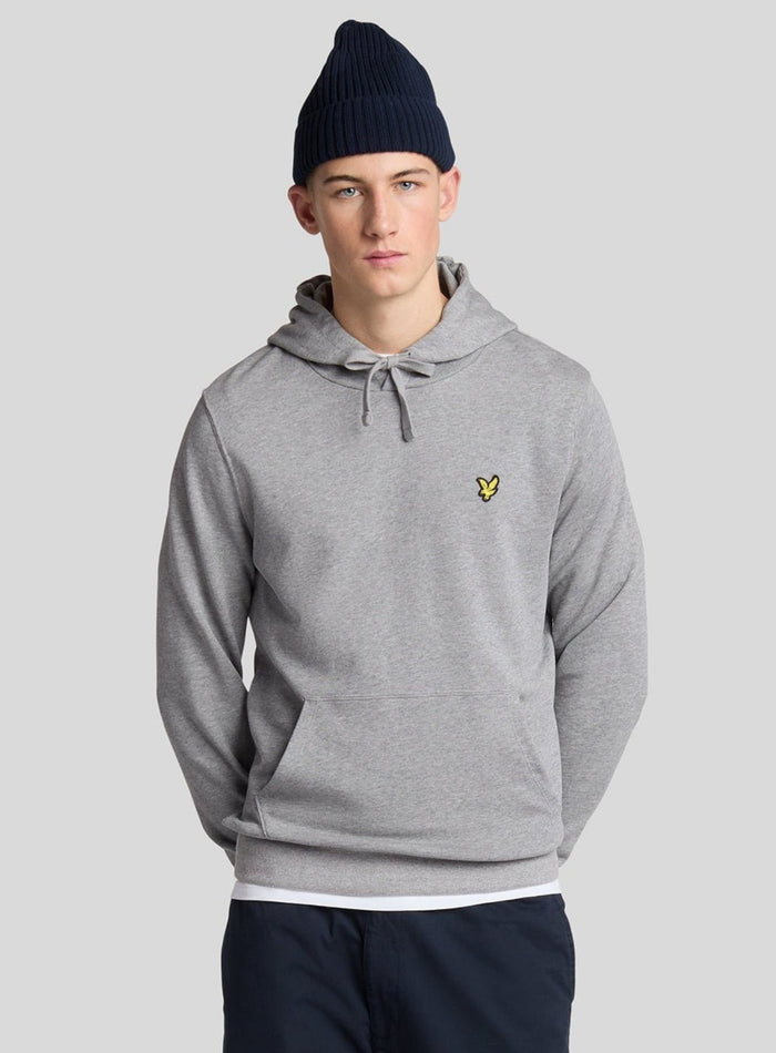 LYLE & SCOTT Pullover Hoodie Mid Grey Marl - MAISONDEFASHION.COM