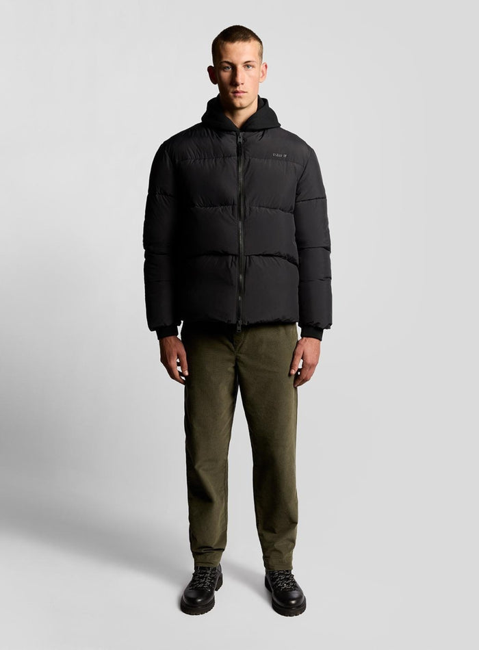 LYLE & SCOTT Quilted Down Jacket Jet Black - MAISONDEFASHION.COM