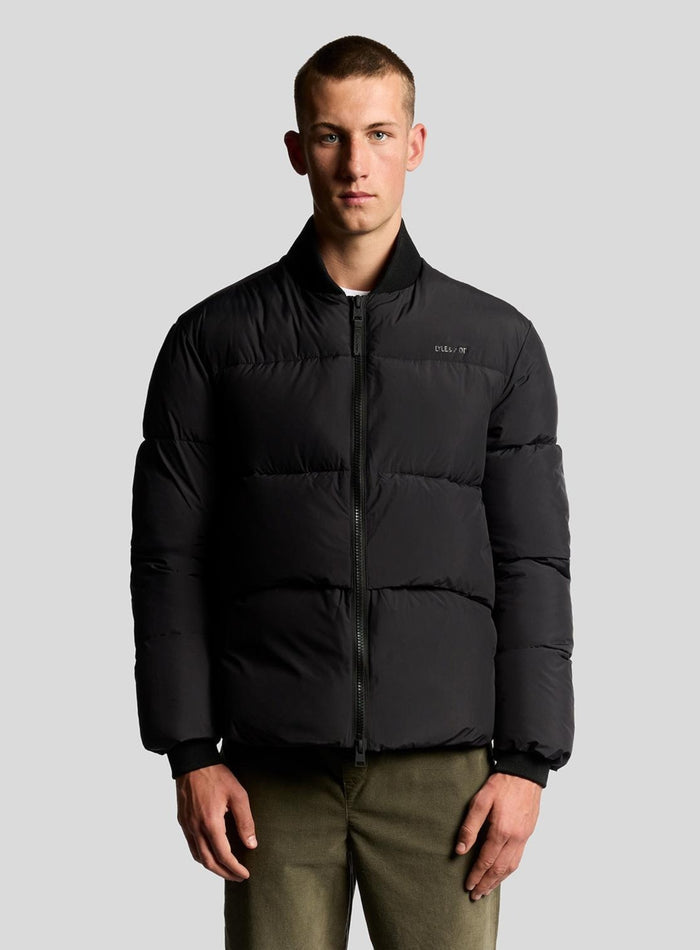 LYLE & SCOTT Quilted Down Jacket Jet Black - MAISONDEFASHION.COM