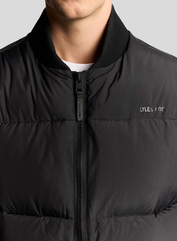 LYLE & SCOTT Quilted Down Jacket Jet Black - MAISONDEFASHION.COM