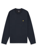 LYLE & SCOTT Raised Jacquard Crew Neck Sweatshirt Dark Navy - MAISONDEFASHION.COM